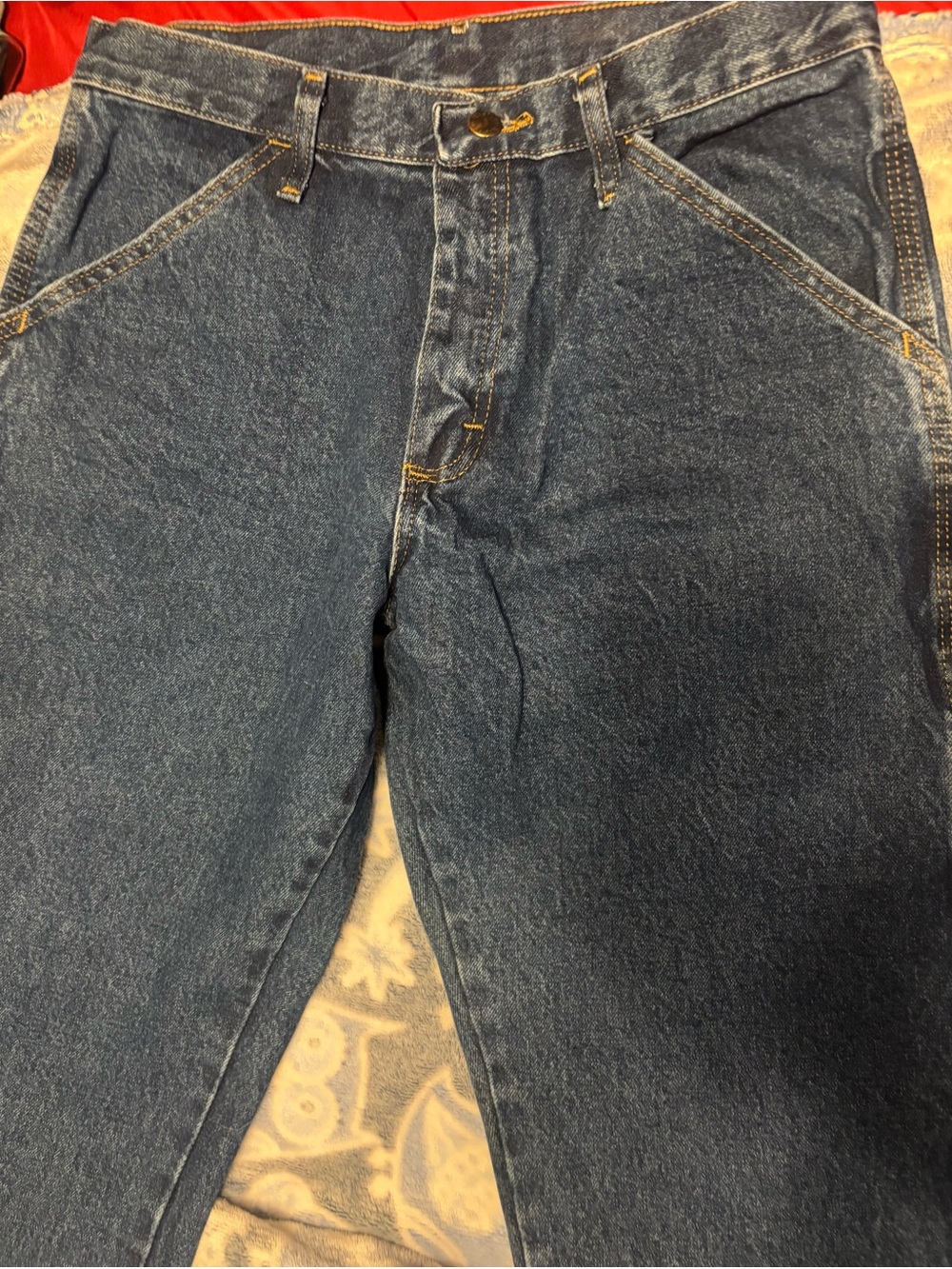Relaxed Fit Men's Dark Blue Denim Jeans